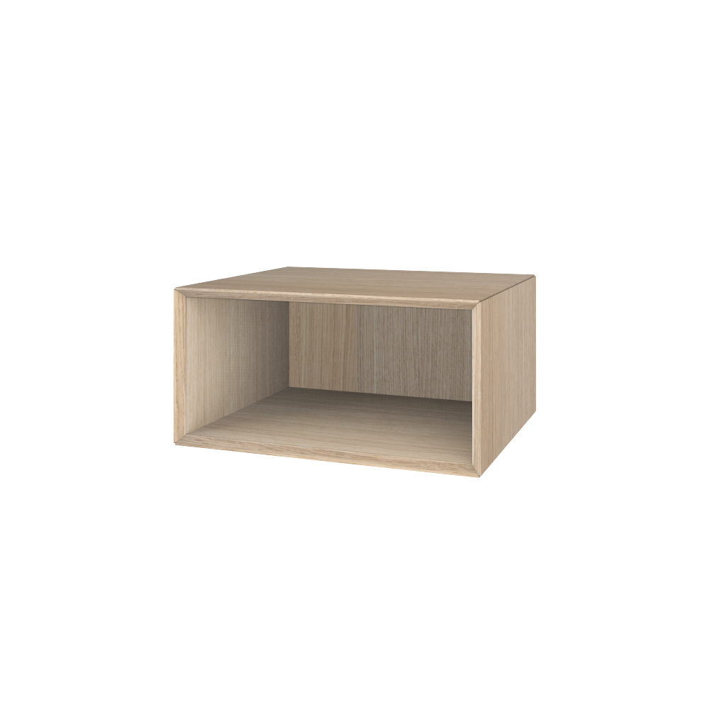Se The Wood Box 19 Væghængt sengebord i hvidolieret eg hos Storage And Shelves