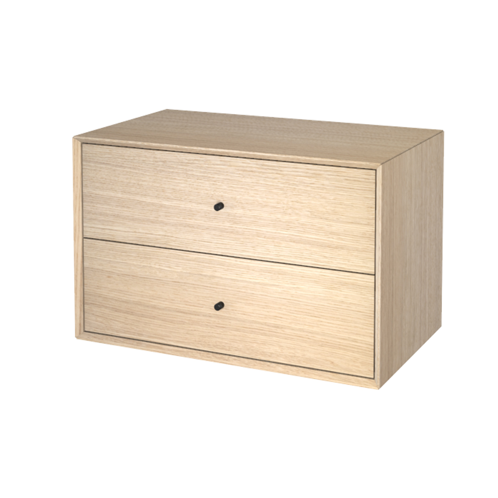 Se The Wood Box 37 Hvidolieret eg med 2 skuffer hos Storage And Shelves